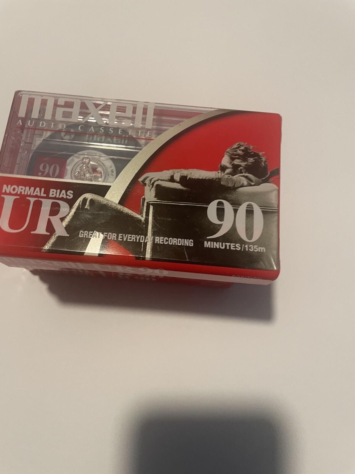 Maxell UR 90 Minute Blank Audio Cassette Tapes Normal Bias 4 Pack SEALED