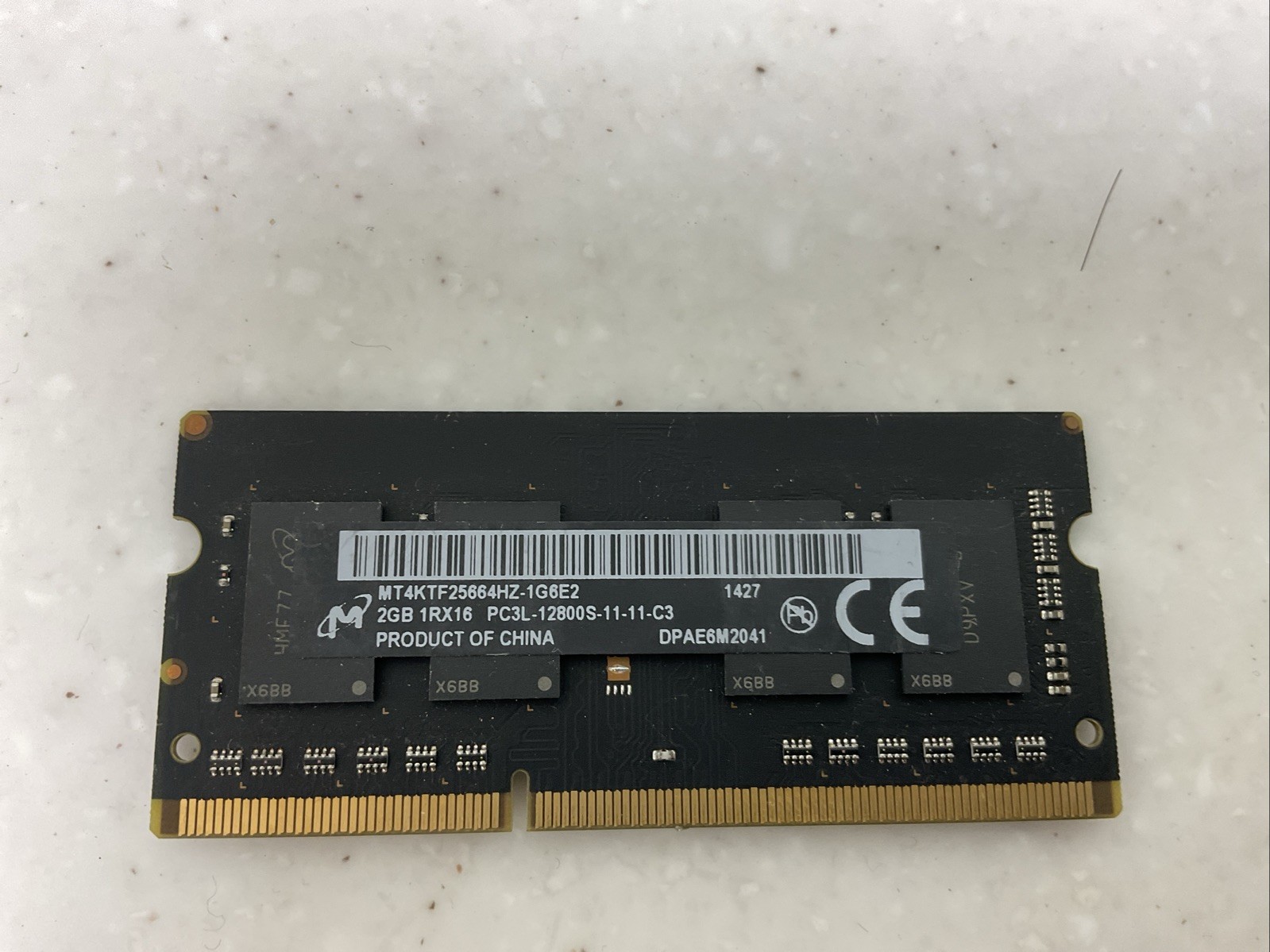 MICRON 2GB 1Rx16 PC3L-12800 DDR3-1600MHz SODIMM Memory MT4KTF25664HZ-1G6E2 RAM