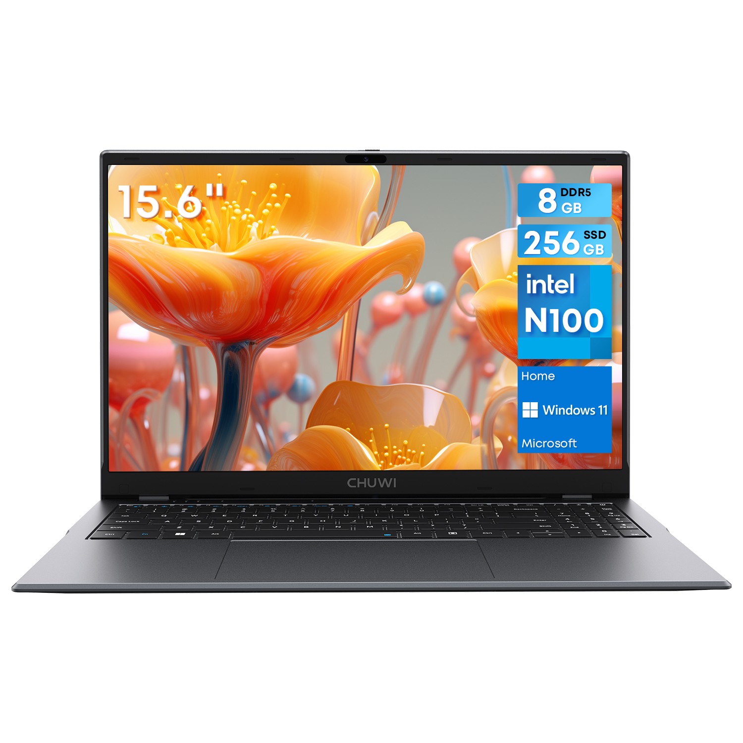 CHUWI GemiBook Plus 15.6'' Intel N100 Windows 11 Laptop 8GB LPDDR5 256GB SSD