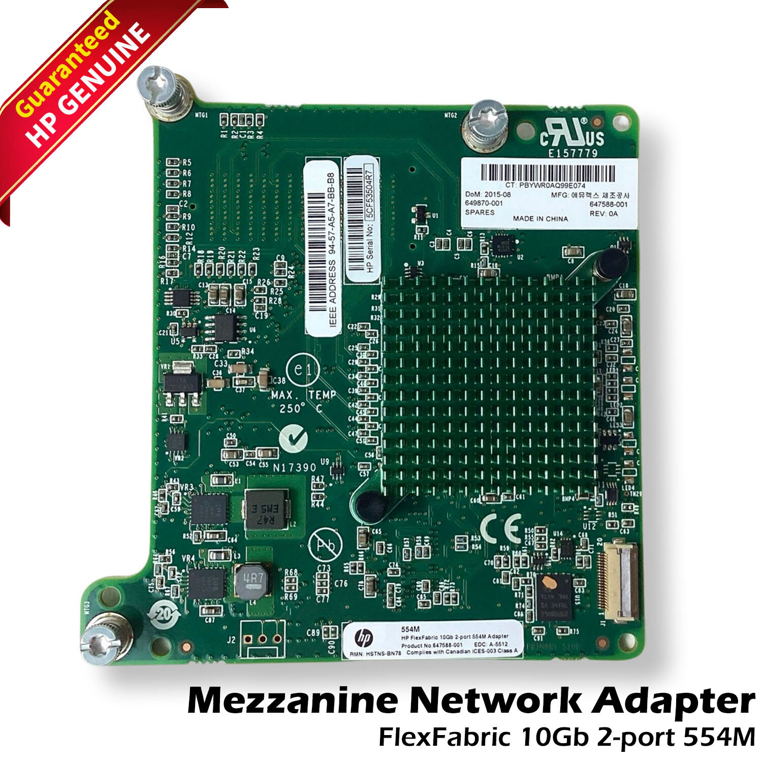 HP 649870-001 FLEXFABRIC 10GB 2-PORT 554M ADAPTER - 647590-B21, 647588-001