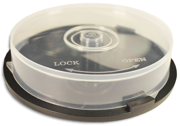 1 PIECE of 10-Disc Capacity Cakebox CD/DVD Plastic Storage Container/Spindle