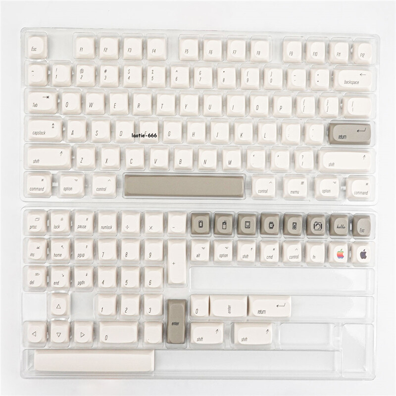 Simple White MA Height PBT Keycaps Apple Style New No Box for Cherry MX Keyboard