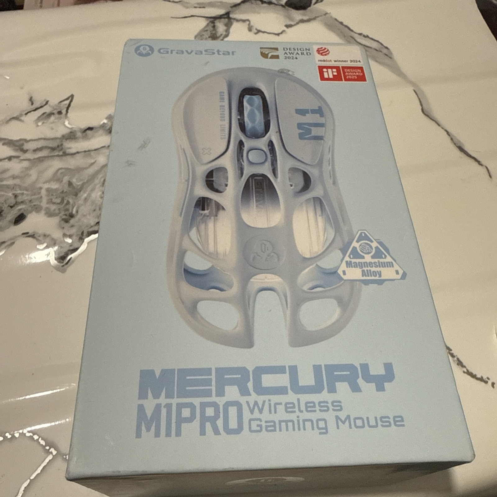 GravaStar M1 Light Blue Gaming Mouse Wireless/Wired