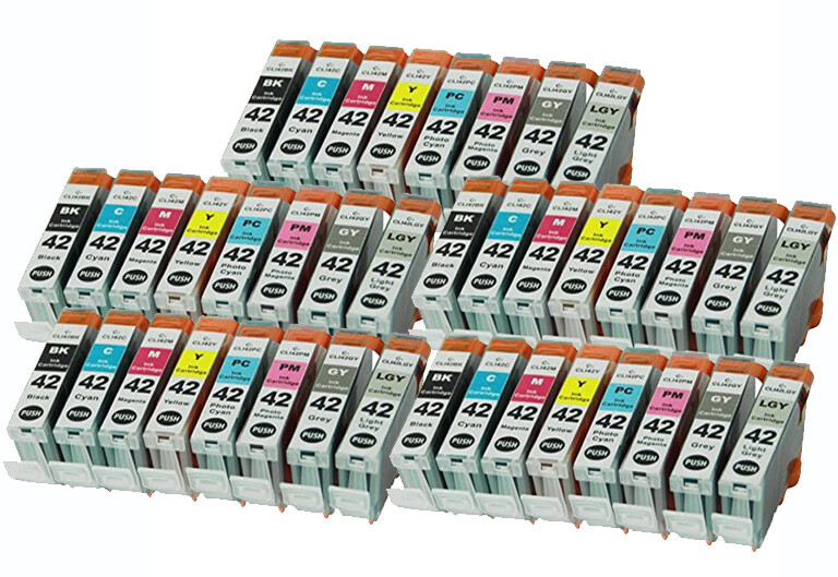 40PK Premium CLI-42 Ink Cartridges + chip for Canon Pixma Pro-100 Printer