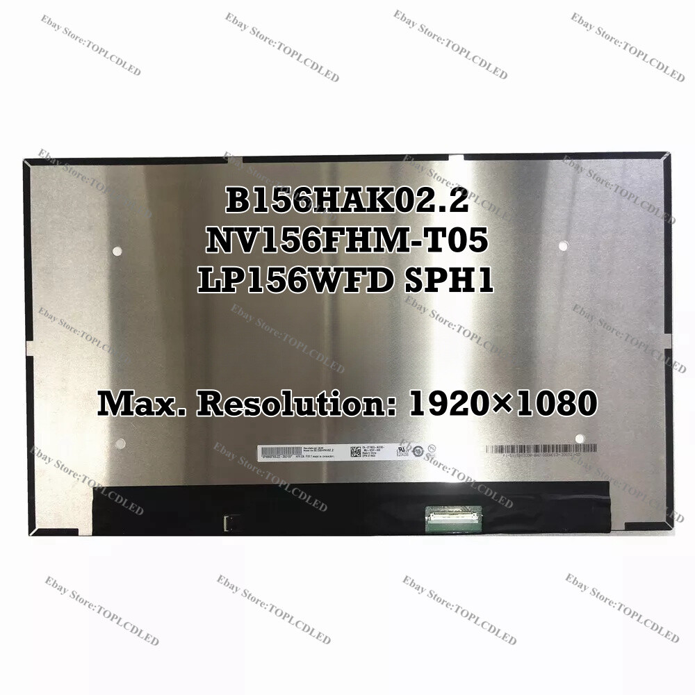 B156HAK02.2 Fit NV156FHM-T05 LP156WFD SPH1 15.6" FHD IPS LCD Laptop Touch Screen