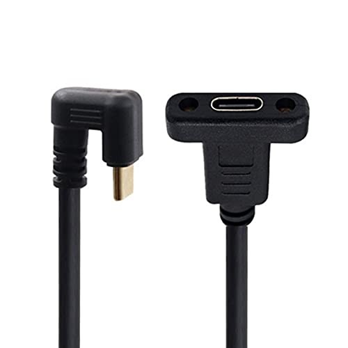 NFHK 180 Degree U Shape Back Angled USB-C USB 30cm, Black 