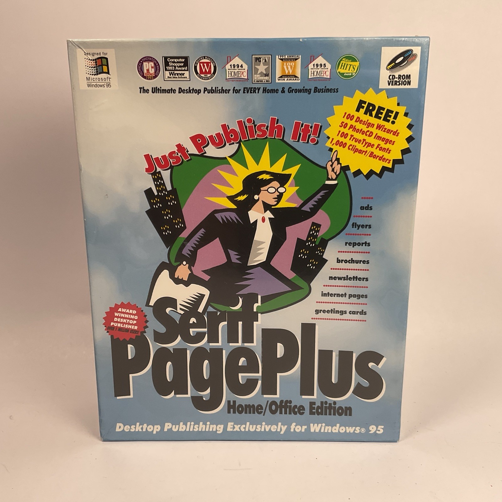 VTG Serif PagePlus Home/Office Desktop Publishing CD-ROM Windows 95 *New/Sealed*