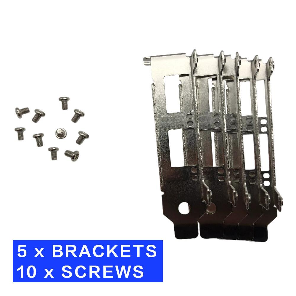 5pcs Generic Low Profile Brackets for Intel X520-DA2 X520-SR2 X520-LR2 X710-DA2