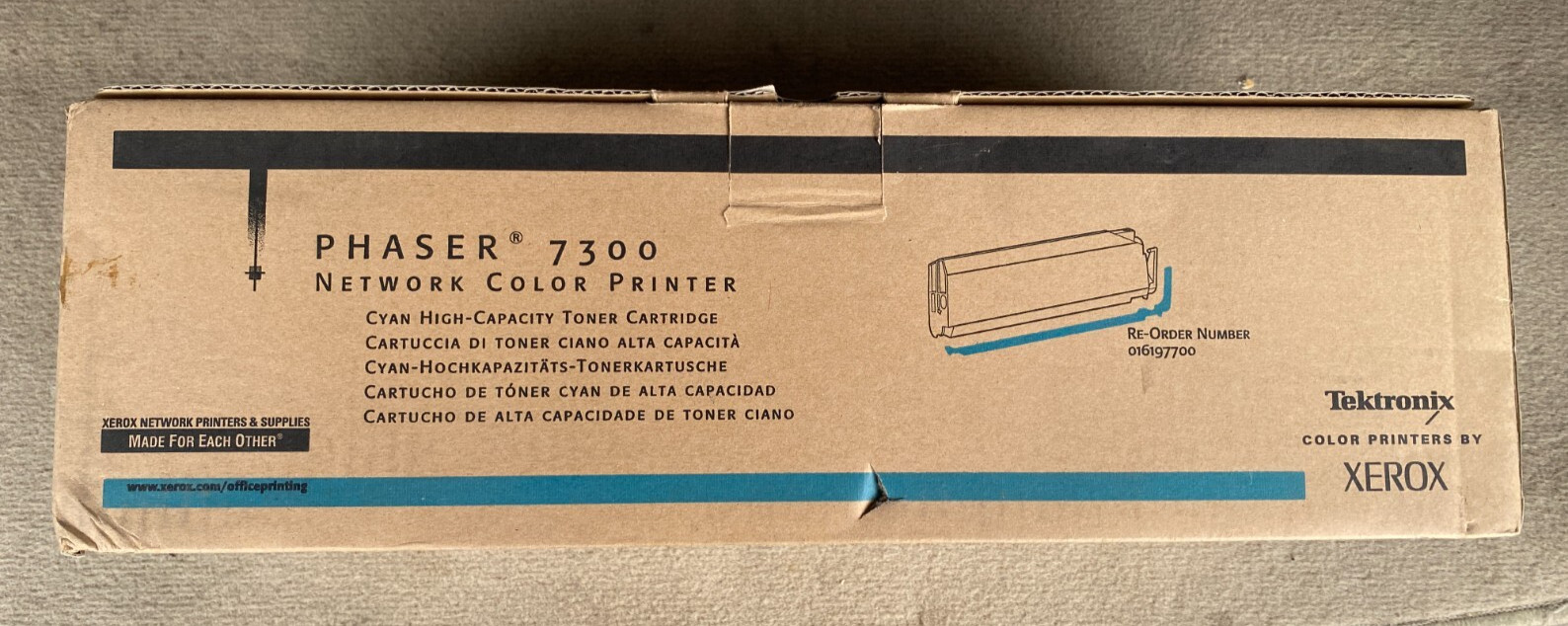Tektronix Phaser 7300 Cyan High Capacity Toner Cartridge 1P016197700  Brand New