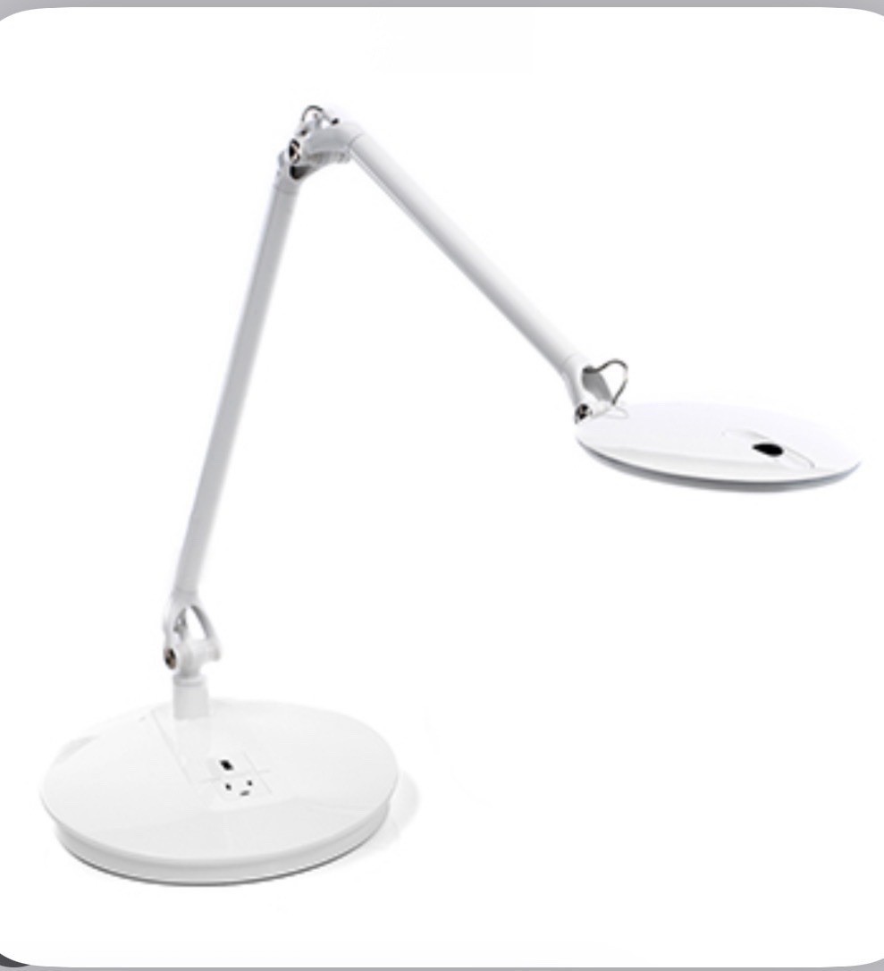 Humanscale Disc Task Light W/tech Charging base- White open-box, New