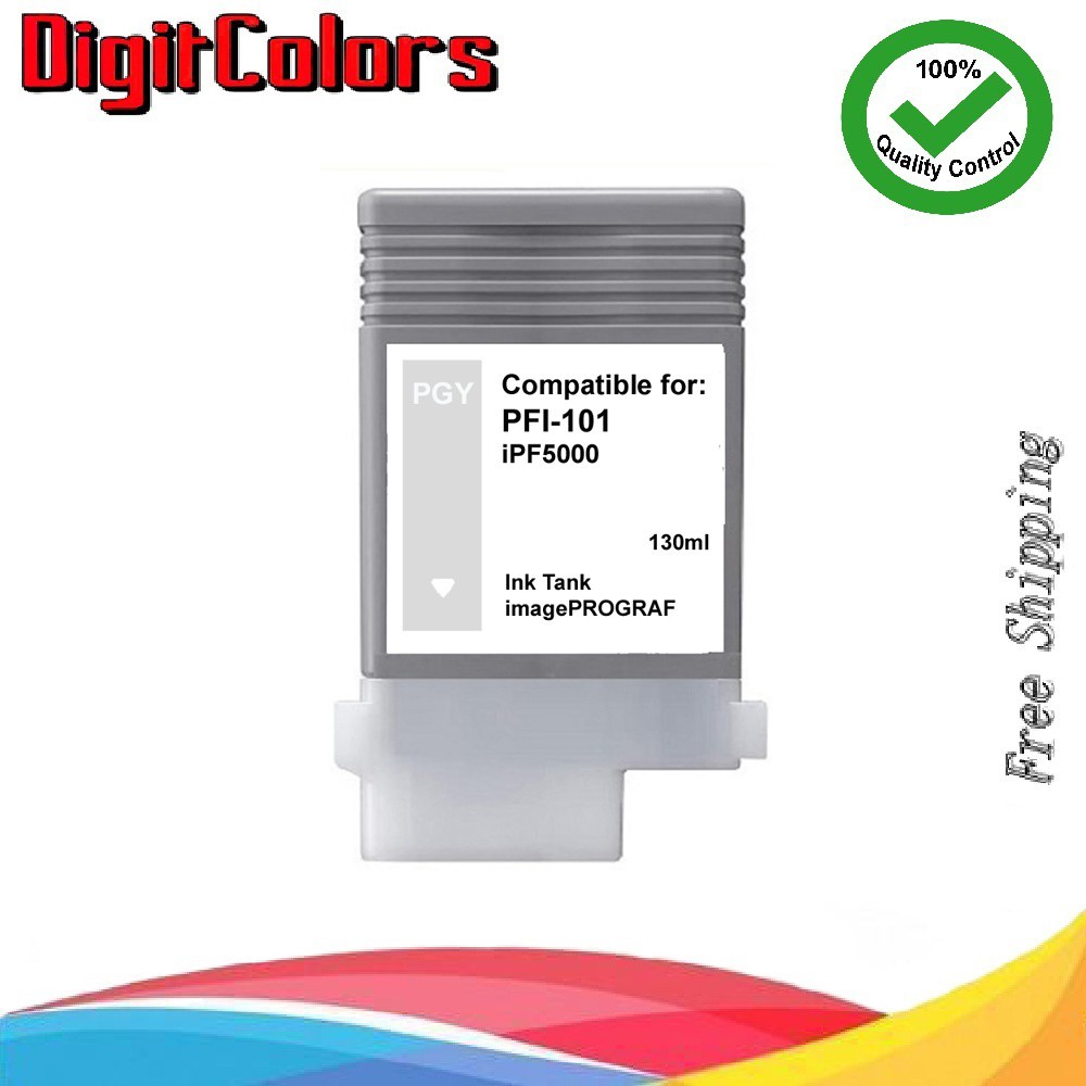 PFI-101 Photo Gray Ink Cartridge Fit Canon IPF 5000 IPF 6000s  PFI-101PGY