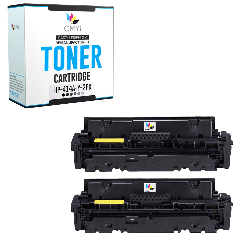 2PK CMYi Replacement 414A Yellow Cartridge for HP Color LaserJet Pro MFP M479fdn
