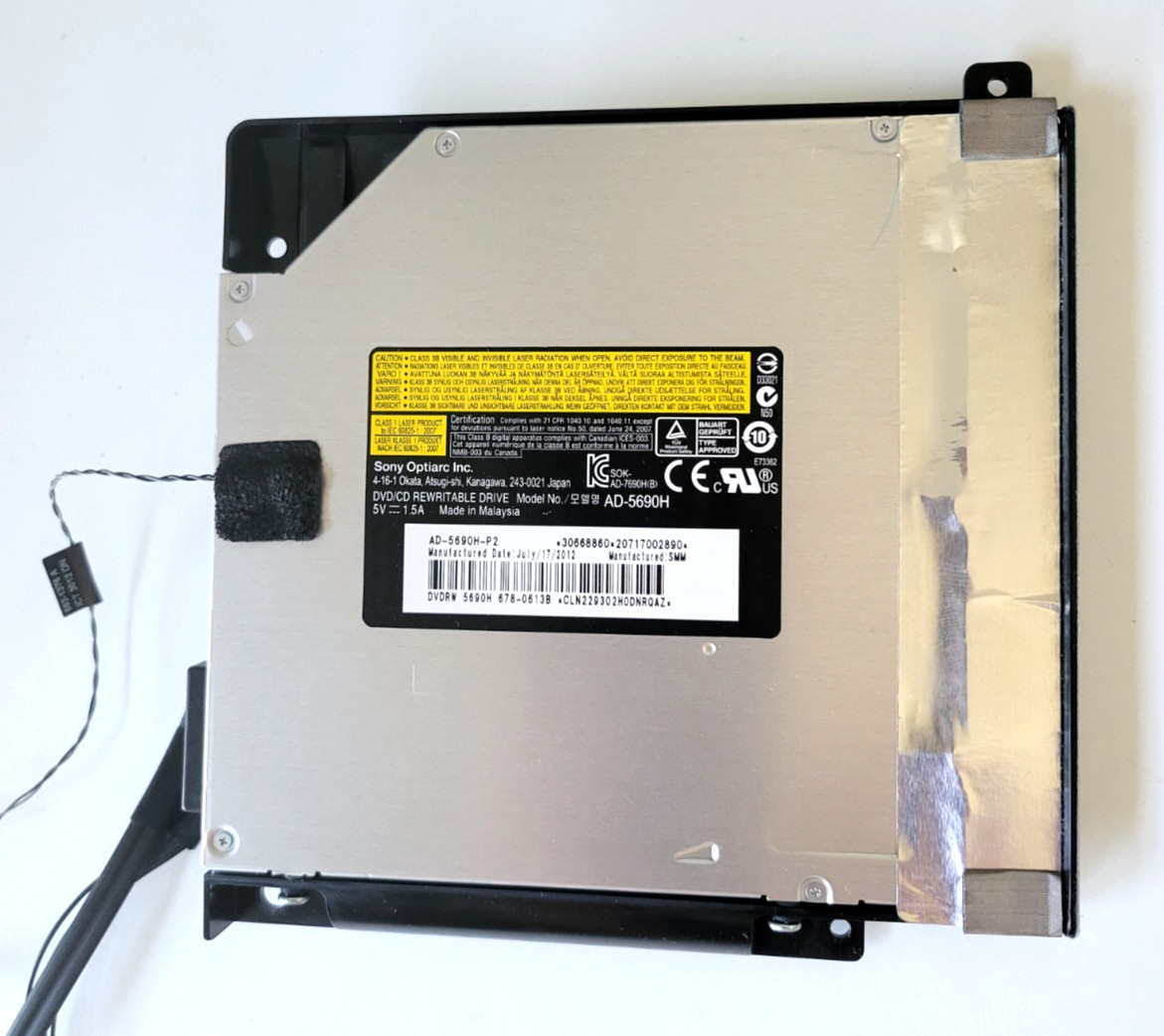 Internal A1311 Apple iMac Slim DVD/CD RW Drive Sony Optiarc Model AD-5690H