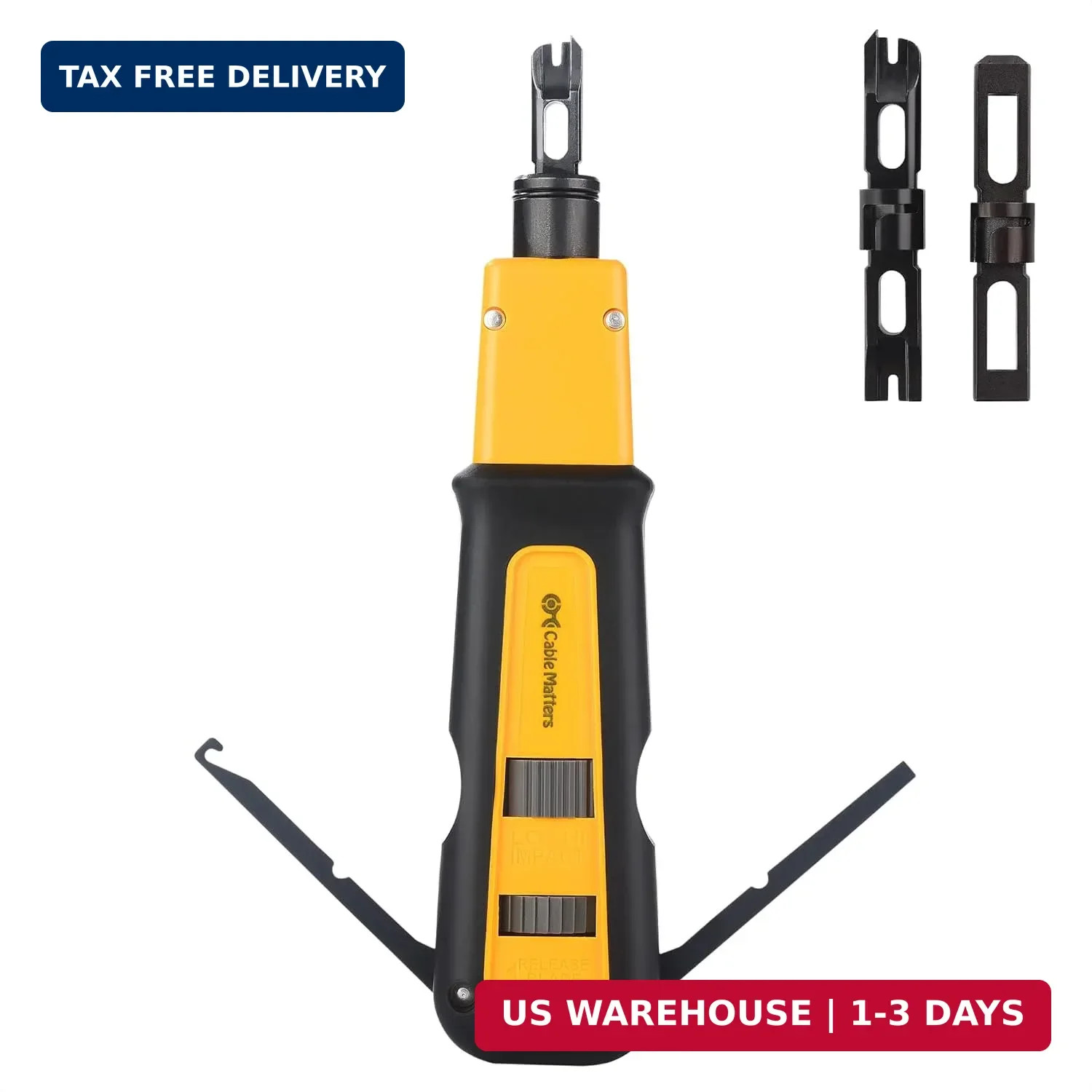 Punch Down Tool with 110 & 66 Blade for Cat 8/7/6A/6/5e