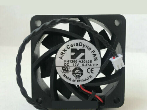 1 pcs ARX CeraDyna FAN 6025 FH1260-A2042E DC12V 0.37A EP 60*25MM 2-pin