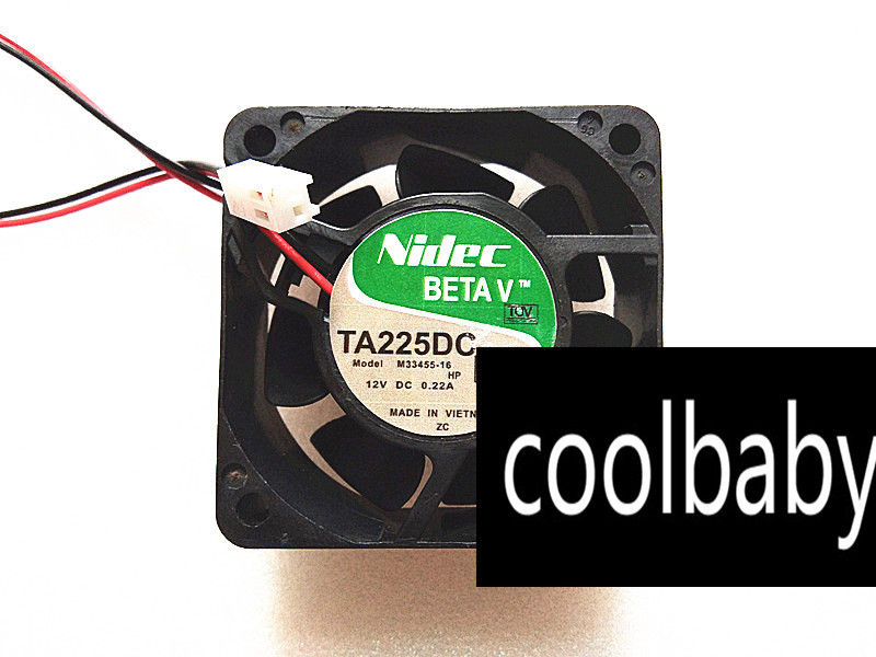 1pcs NIDEC TA225DC M33455-16 fan DC12V 0.22A 60*60*25mm 2pin