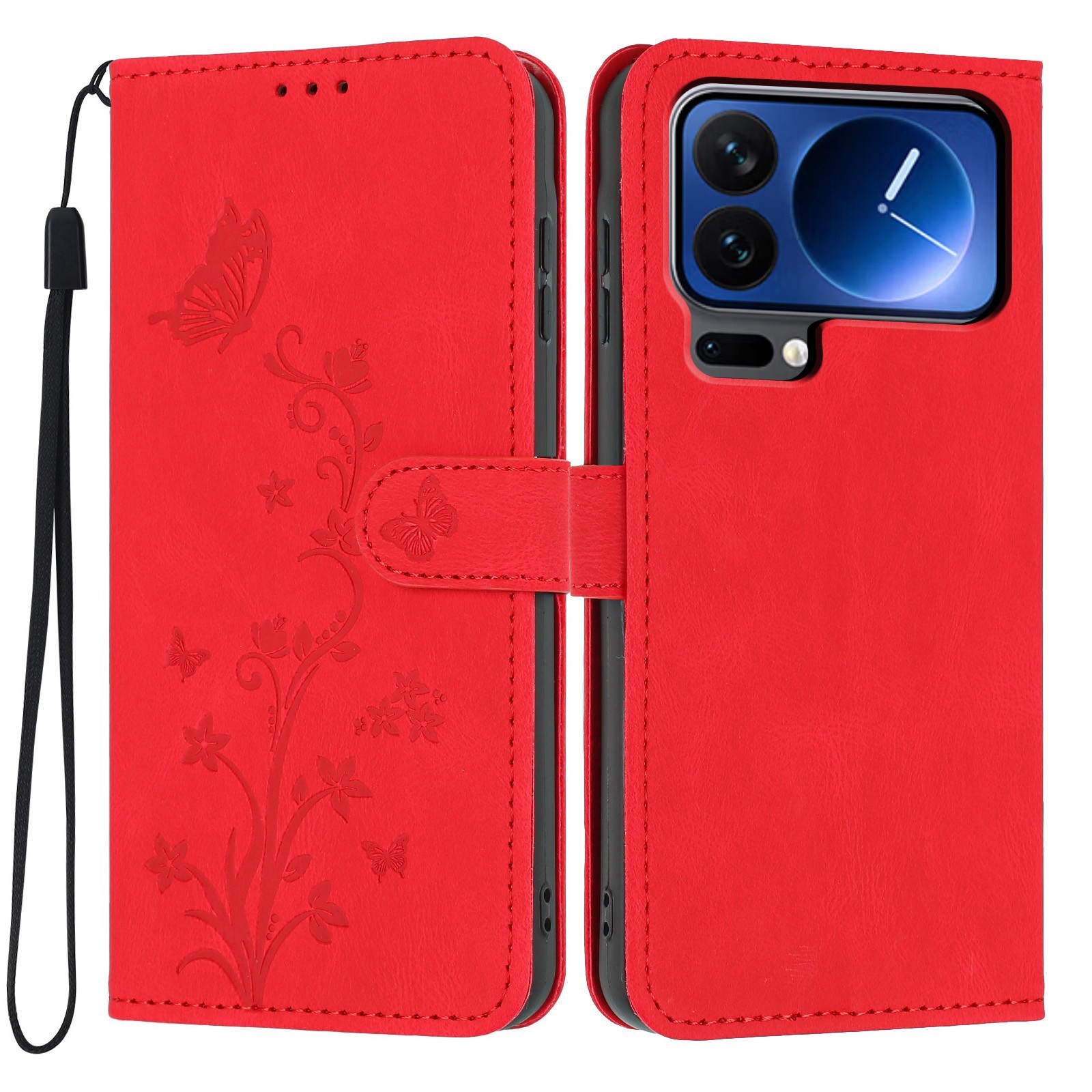 Flower Butterfly Wallet Cover Case For Redmi Note 13 14 15 12 A5 A4 13C A3X 15C