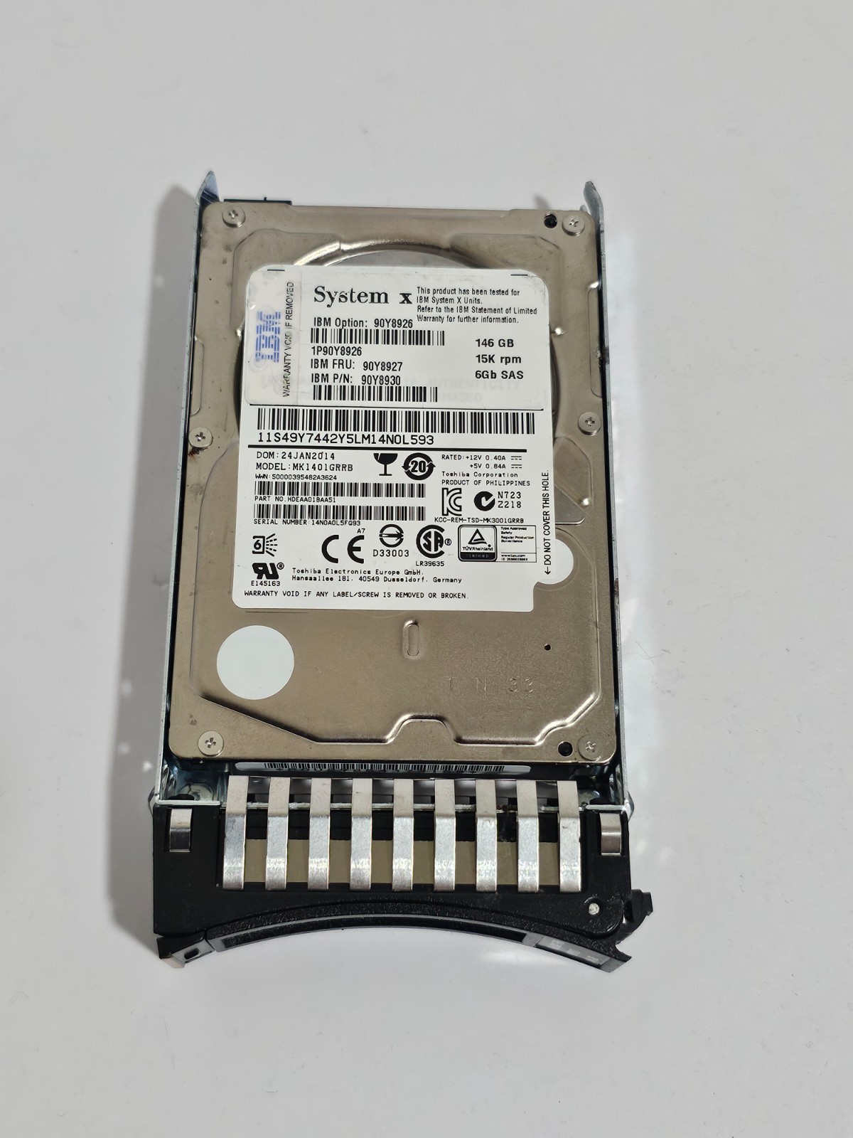 IBM 90Y8927 146GB 15K 6Gb 2.5in SFF 90Y8926 90Y8930 IBM G2HS SAS HDD