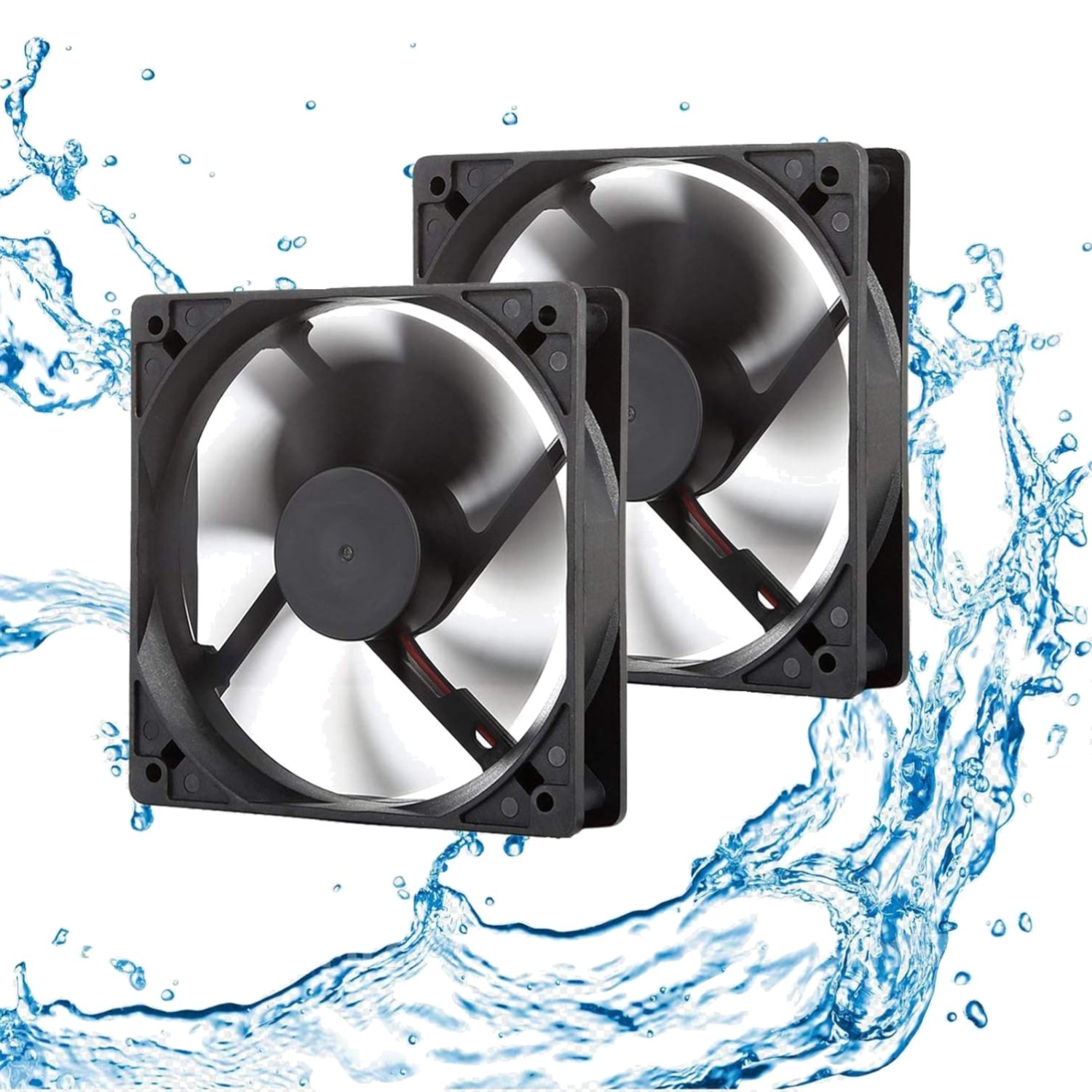 Ultra-Quiet 120mm 12V Fan 2-Pack - Efficient Cooling for Industrial & RV Use