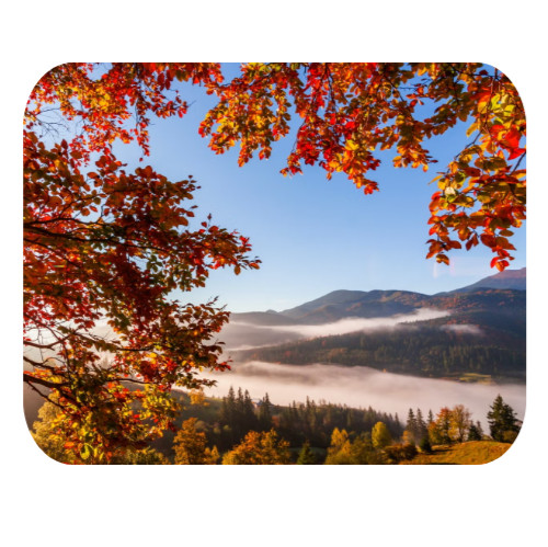 FALL AUTUMN MOUNTAIN THEMED MOUSEPAD MOUSE PAD THICK 9" X 7"