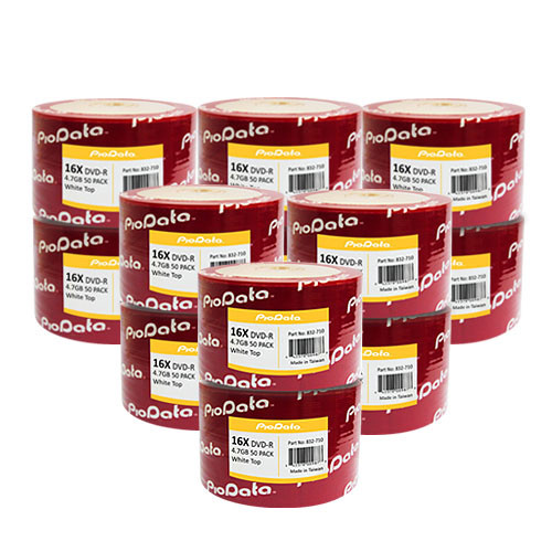 600 PC PioData 16X 4.7 GB DVD-R White Top non-printable Disc Blank Media 832-710