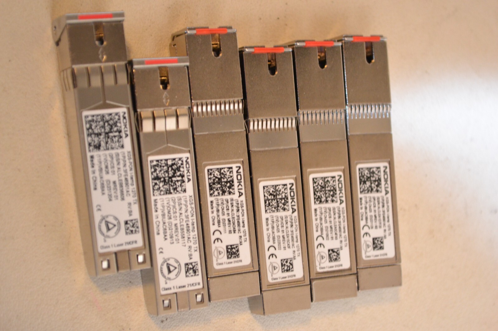LOT OF 6 - Nokia | 3FE46901AC | XGS-PON I-Temp 1270 TX SFP Transceiver Module