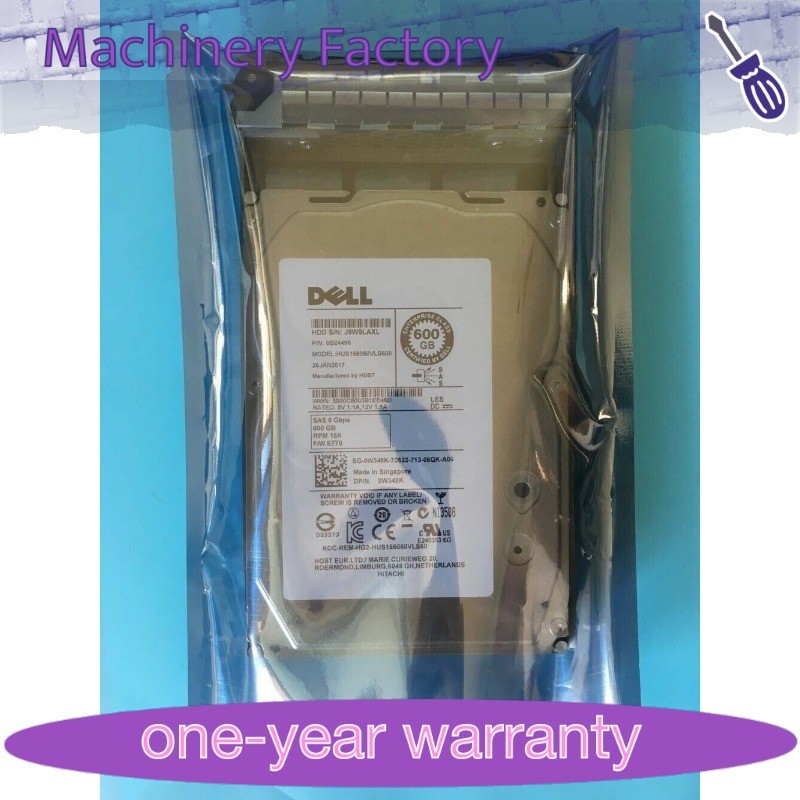 Used Dell W348K 600GB 15K RPM 3.5" Hard Drive HUS156060VLS60 0W348K with Tray