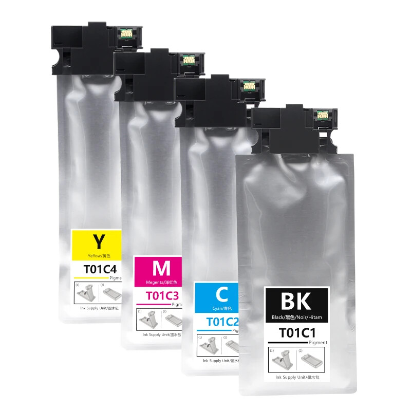 T01C1-T01C4 Ink Bag With Chip For Ep son Workforce Pro WF-C529RDTW WF-C579RDTW
