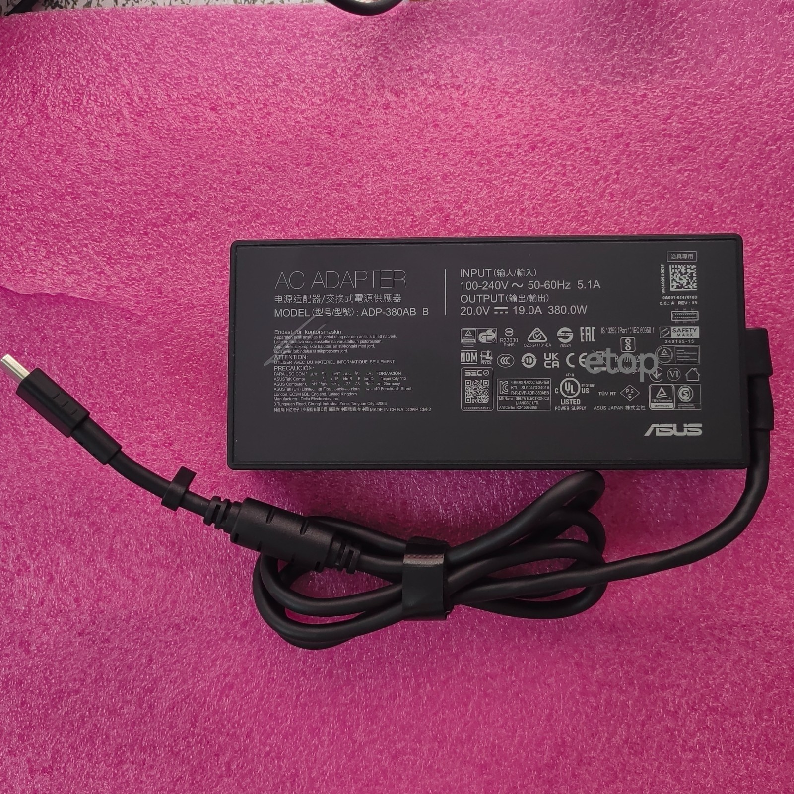 380W ADP-380AB B For ASUS ROG Strix G16 G615LW-AS96 100%Original 20V 19A Adapter