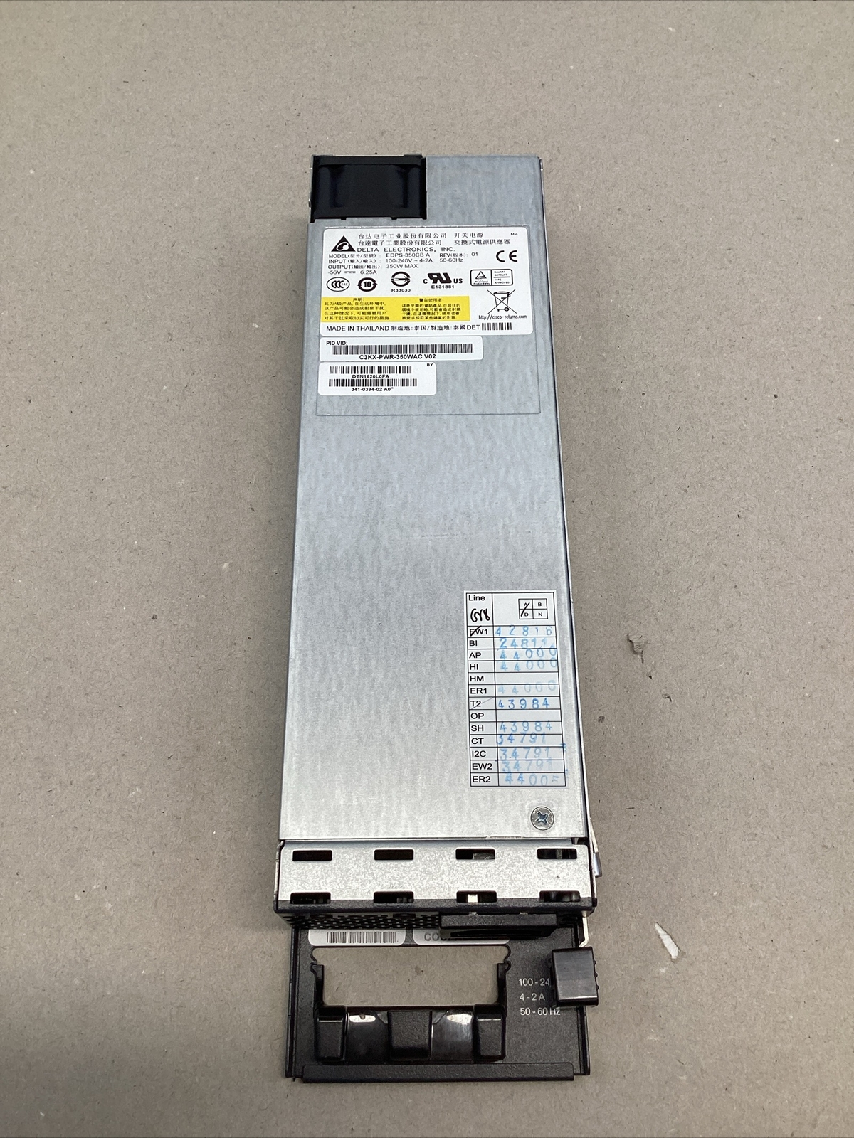 Delta EDPS-350CB A 350W Switching Power Supply Cisco C3KX-PWR-350WAC