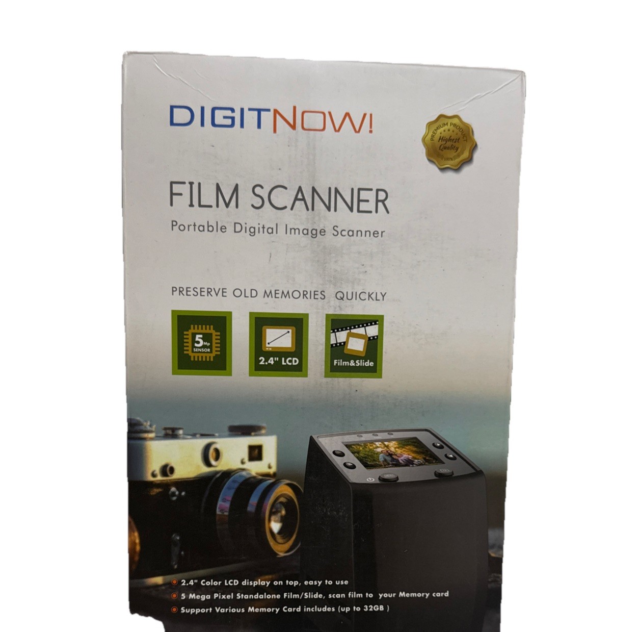 Digitnow Black Digiscan Portable 2.4 in LCD Digital Film And Slide Image Scanner