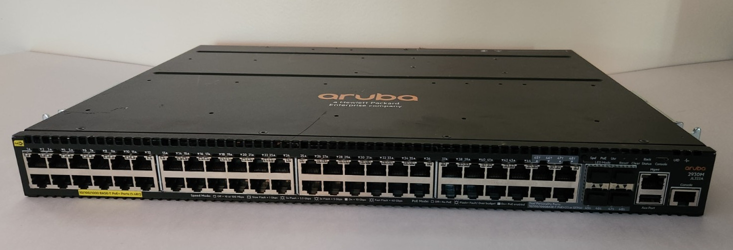 HPE Aruba JL322A 2930M 48G PoE+ Switch 1-Slot w/ Dual Power Supplies - 2