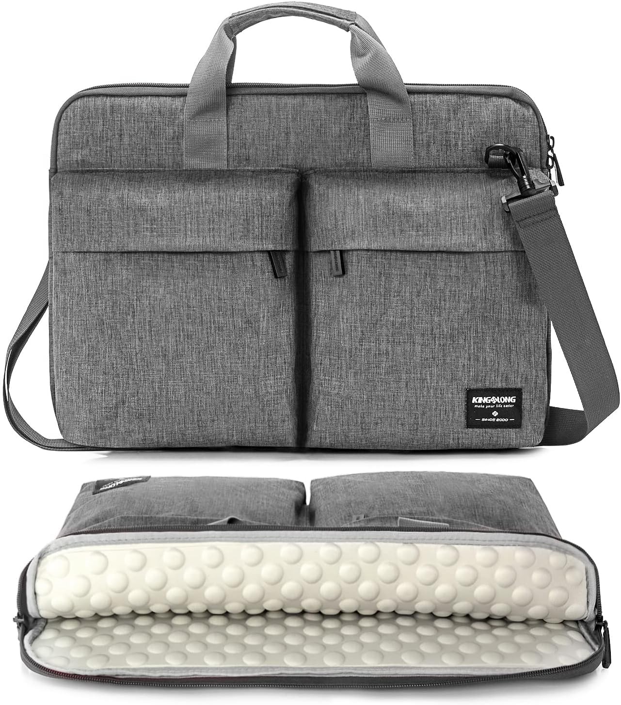 KINGSLONG Laptop Sleeve Case 17.3 inch Shockproof Lightweight Gray Japan Import
