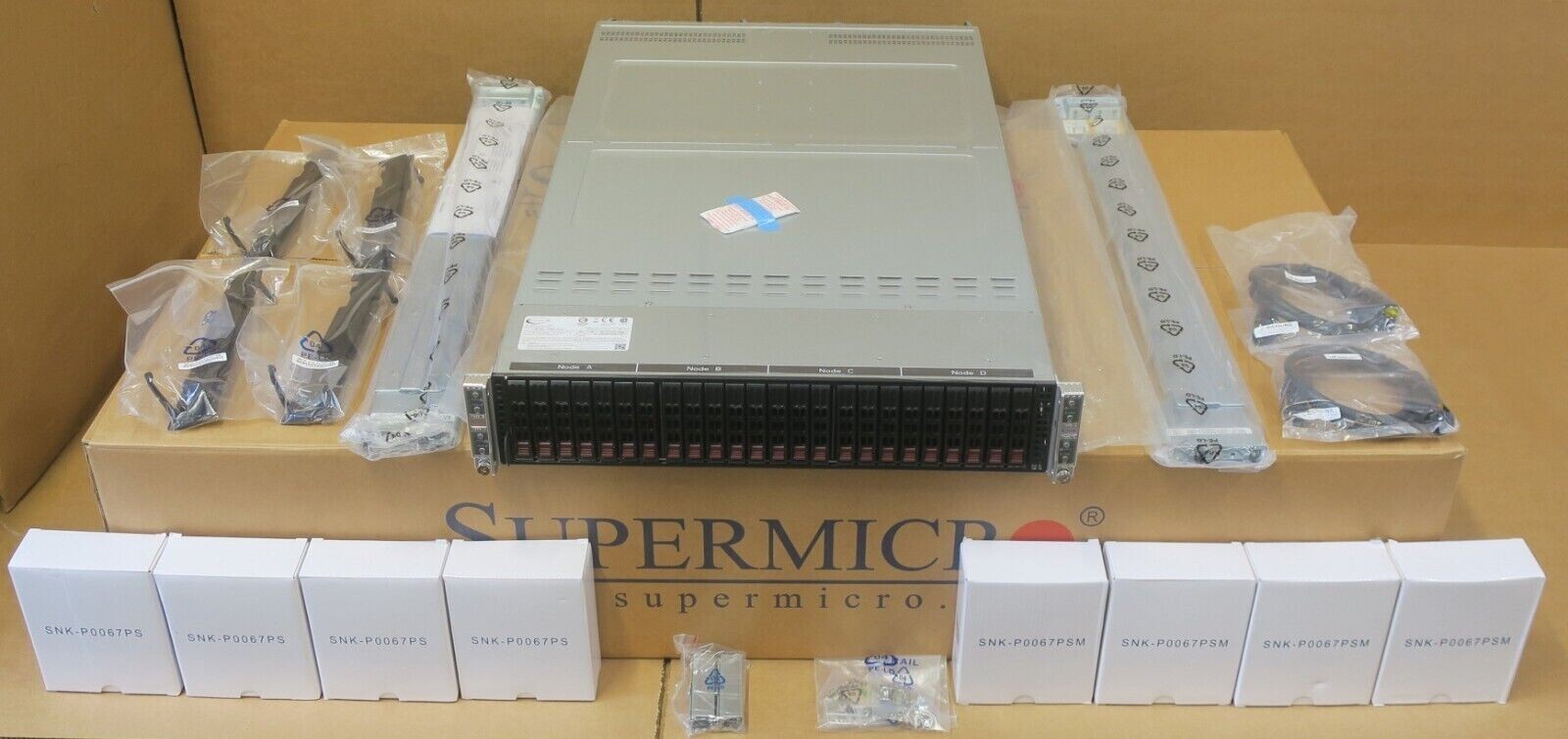 NEW Supermicro SuperServer 2029TP-HC0R 24x 2.5" Bay 4x X11DPT-PS CTO Server Node