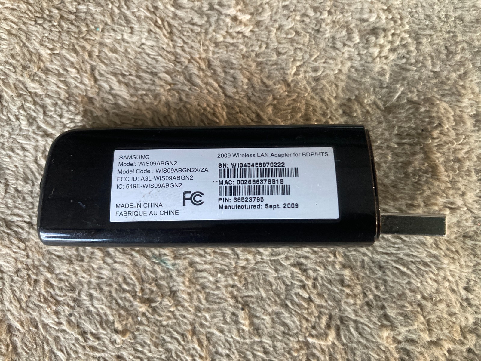 Samsung WIS09ABGN2 Wireless LAN Adapter LinkStick