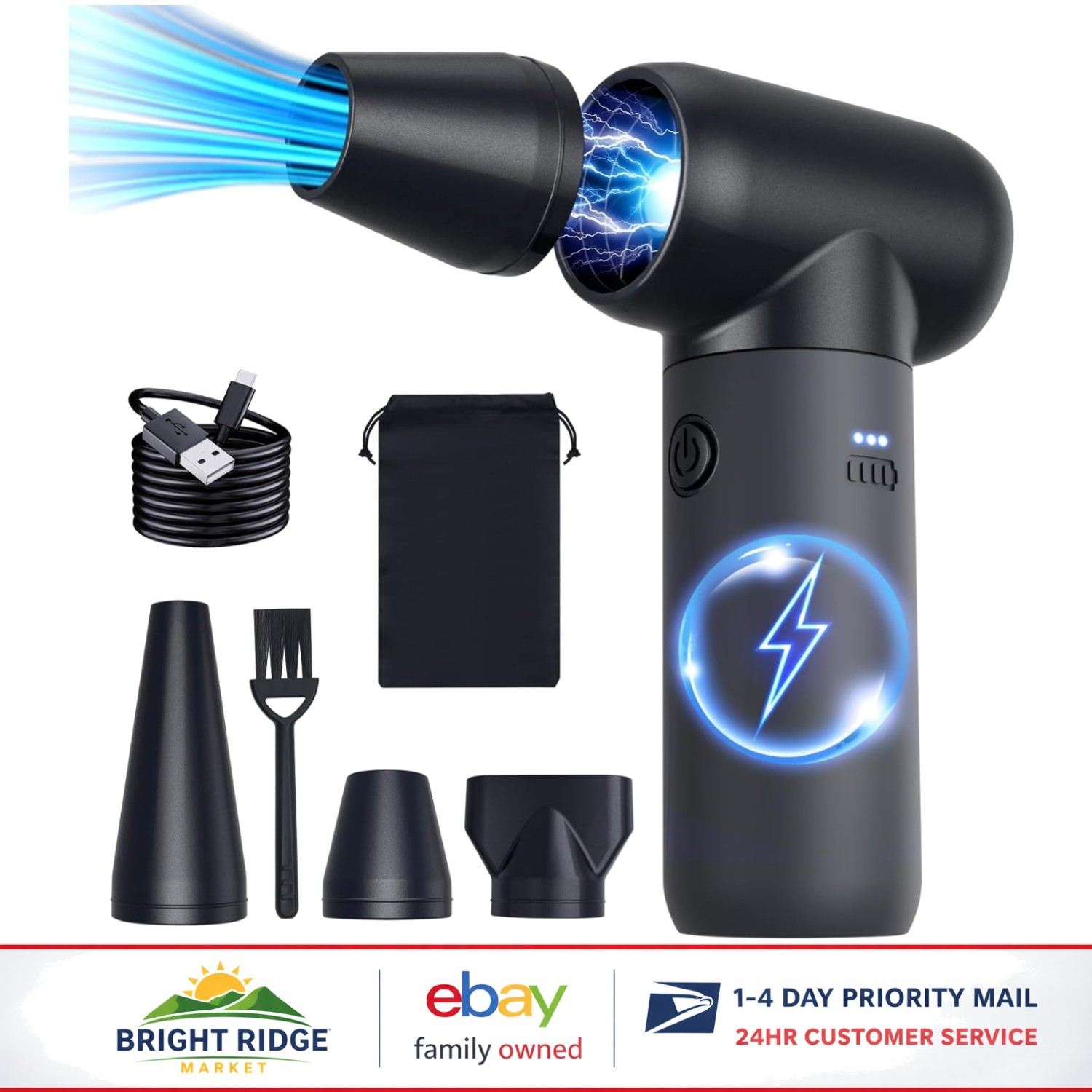 Handheld Jet Dryer Blower for Computer Cleaning and Car Interior Maintenance