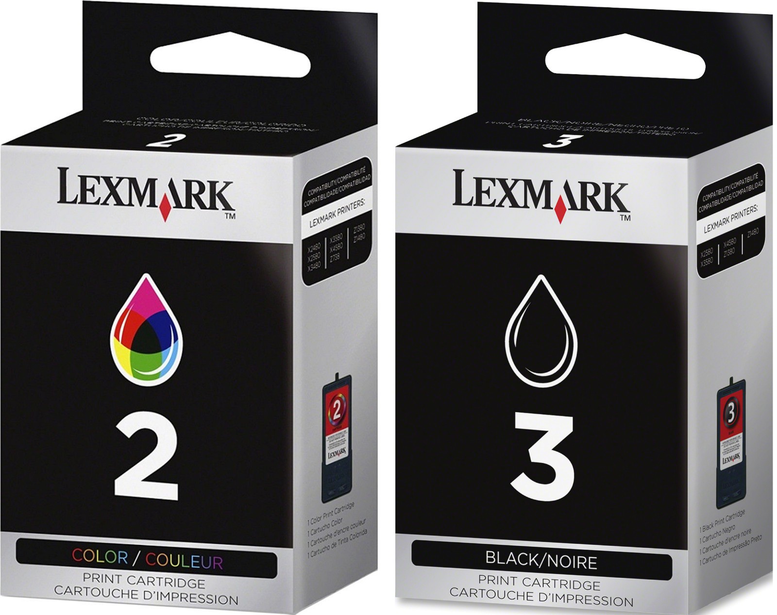 Genuine Lexmark 2 3 2PK Ink Cartridges X Series X2480 X2580 Z Series Z1380