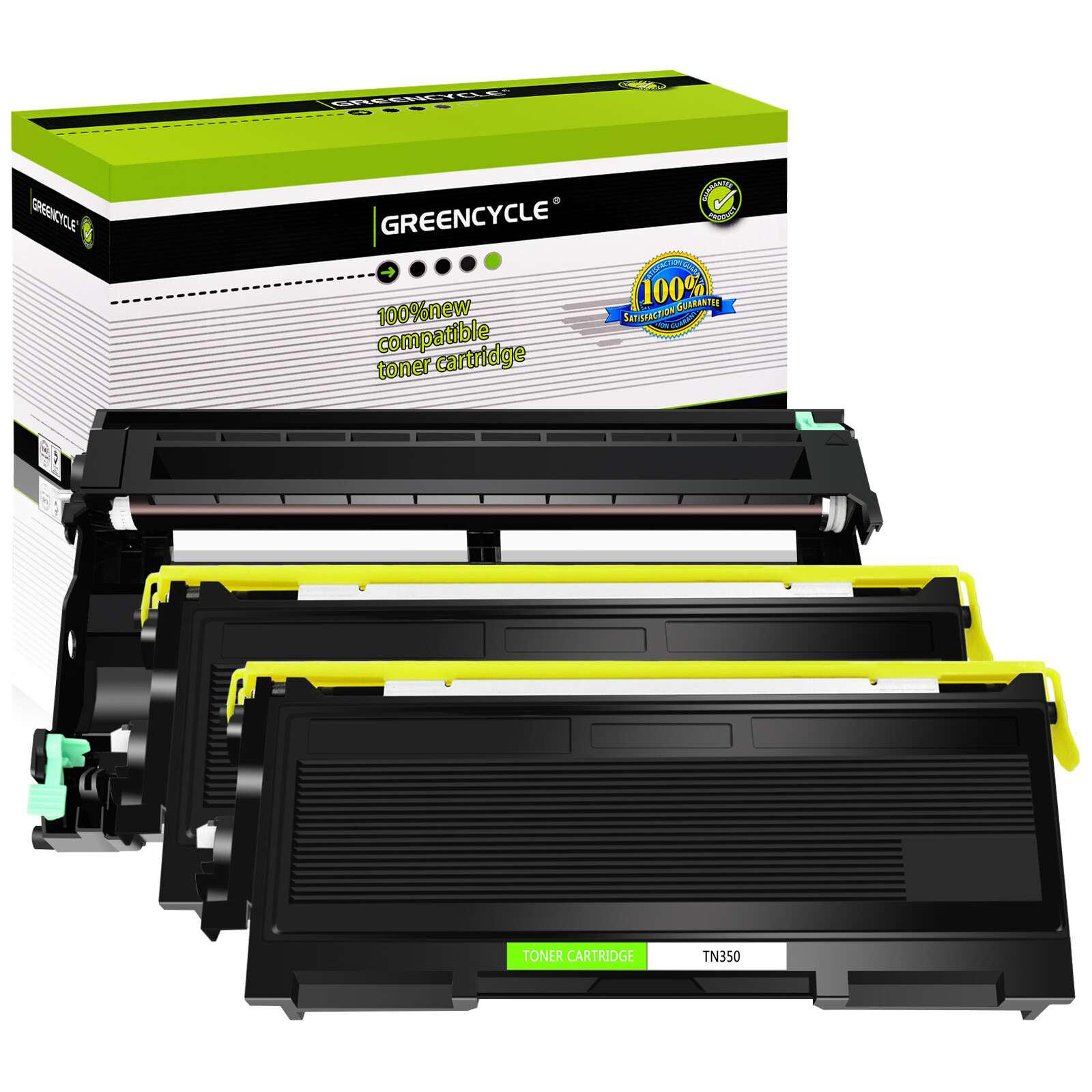 2 TN350 Toner & 1 DR350 Drum Set Fits for Brother Intellifax 2820 2910 2920 2850