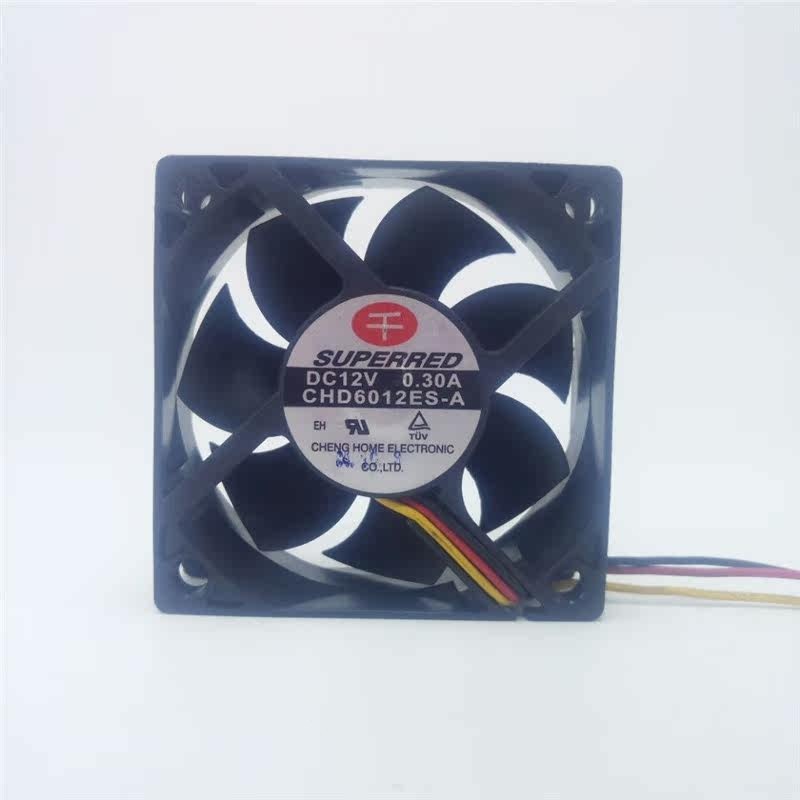 1PCS SUPERRED CHD6012ES-A 12V DC 0.30A 6020 3-wire fan