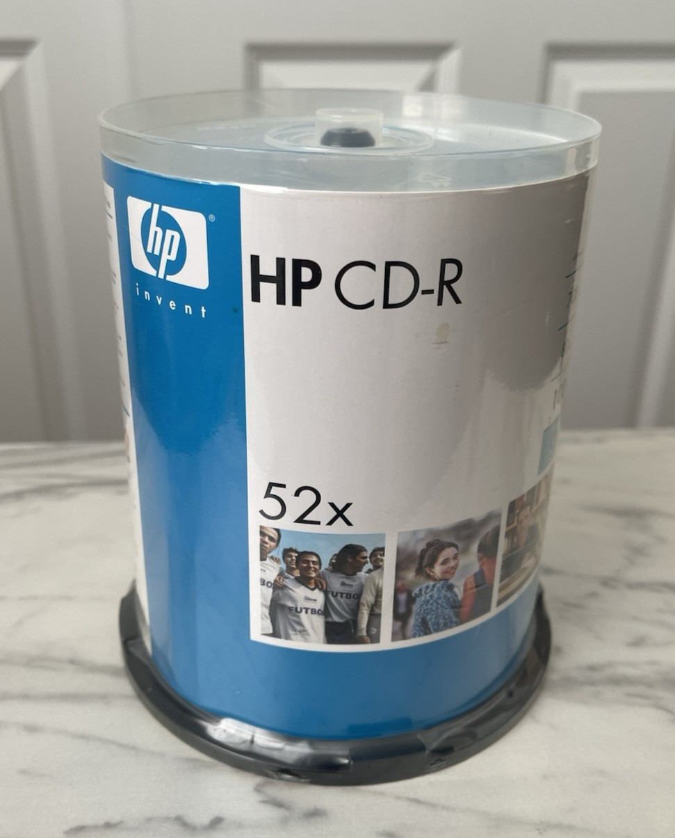 HP Invent Brand- CD-R - Recordable Disc Media 52X 80 Min 700MB- 100 Pack Spindle