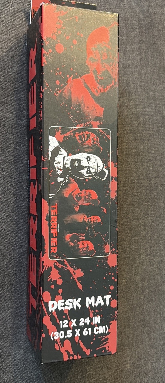 NEW Damien Leone's Terrifier Art the Clown Rubber Desk Mat 12" x 24"