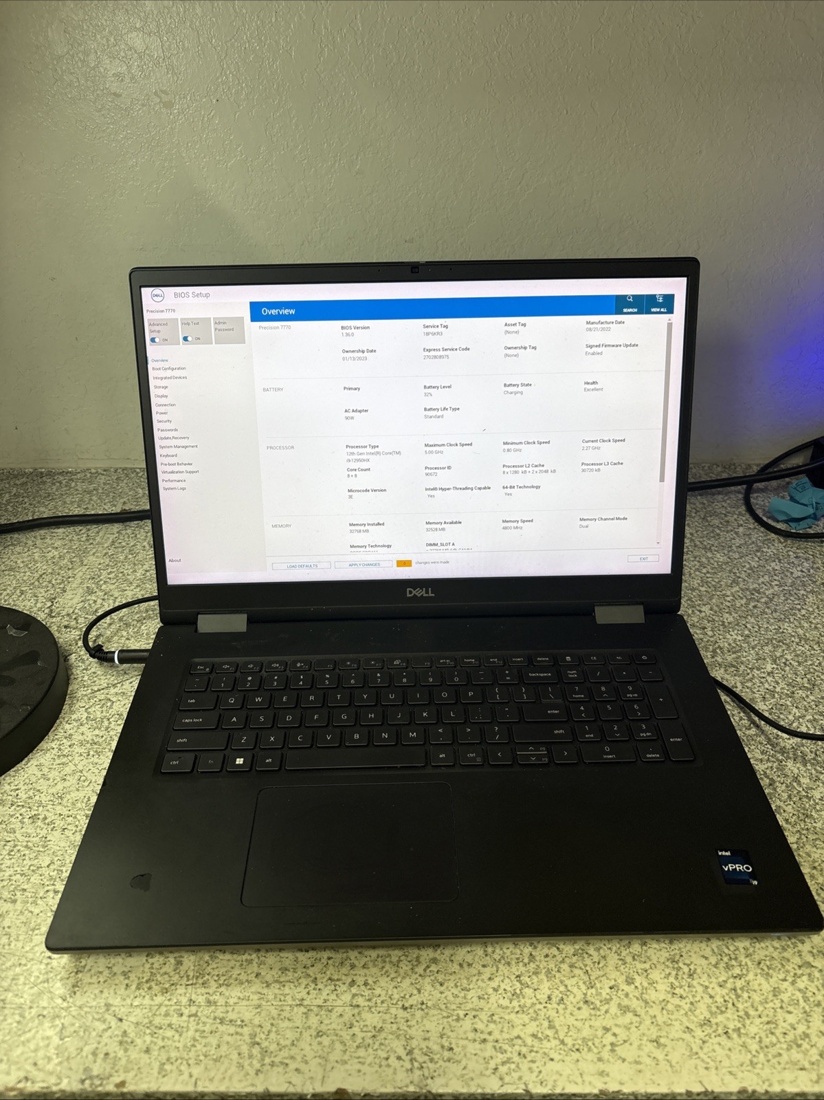 Dell Precision 7770 Laptop - i9-12950HX 32GB 512GB NVMe SSD - Win11 - 17.3"