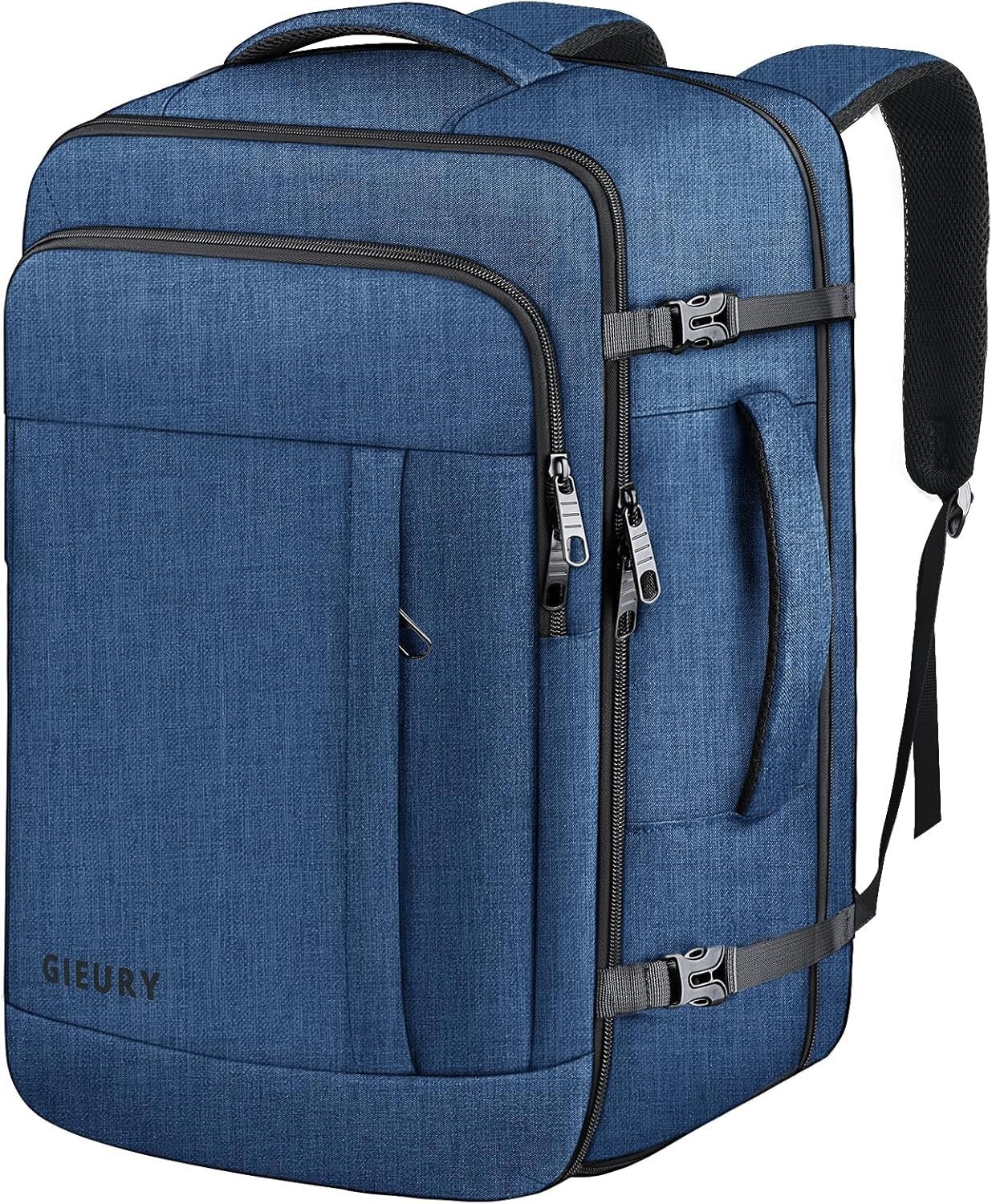 Gieury Carry On Backpack, Extra Large 50L Travel 2X-Large(20"x14"x10"), Blue