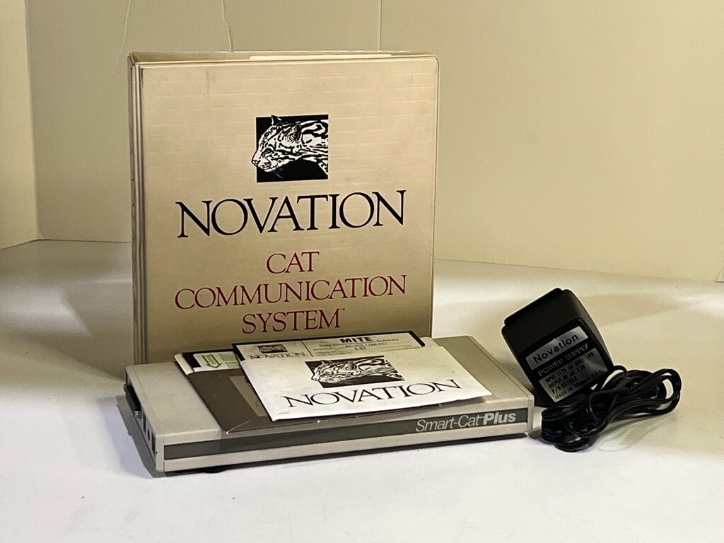 Vintage Novation Smart-Cat Plus Modem with Software & Manual - AS-IS