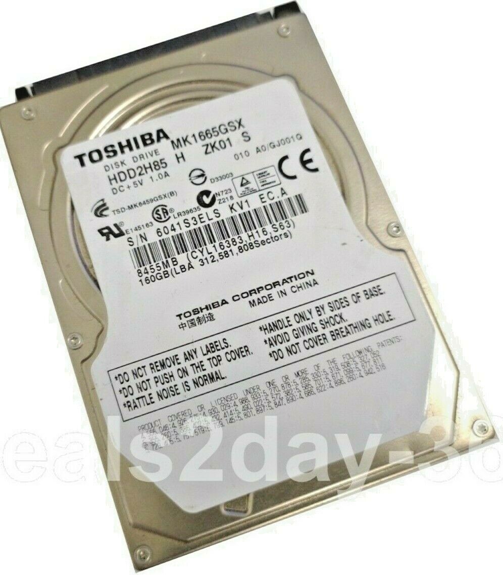 Toshiba MK1665GSX 160GB 2.5" SATA 3.0Gb/s Hard Drive laptop