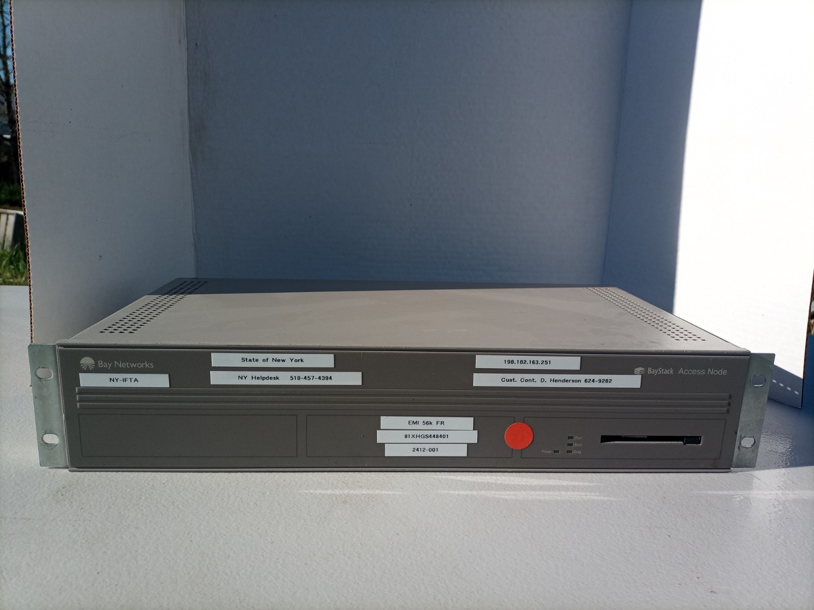 Bay Networks Nortel Access Node AE1001006 111375 REV H Pulled In Working Service