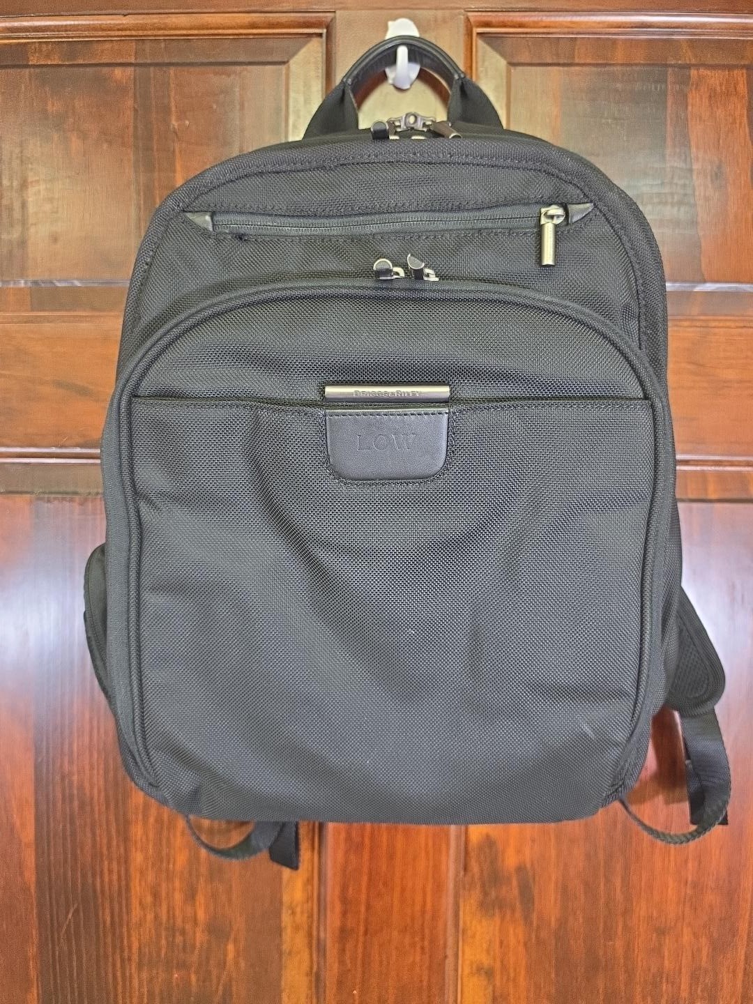 Briggs & Riley Black Ballistic Nylon Laptop Backpack Business Travel Bag
