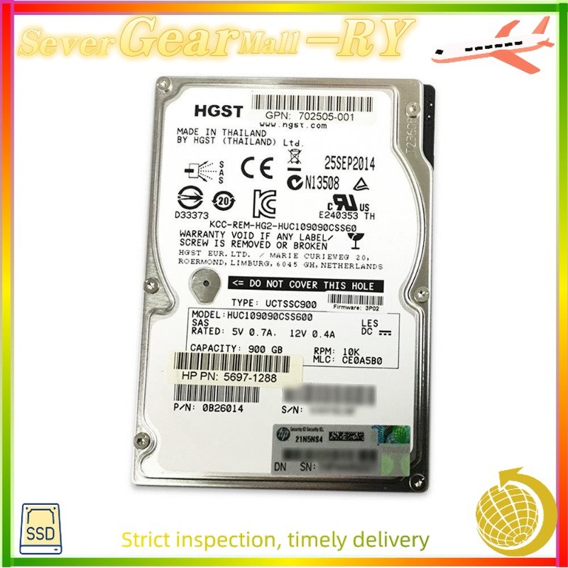 FIT FOR Hitachi 900GB 10K 2.5 SASHDD 9HGSS 3282390 HUC109090CSS600 0B26033 DRIVE