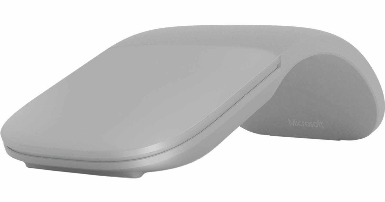 Microsoft BlueTrack Wireless Bluetooth Surface Arc Mouse - Light Grey, Excellent