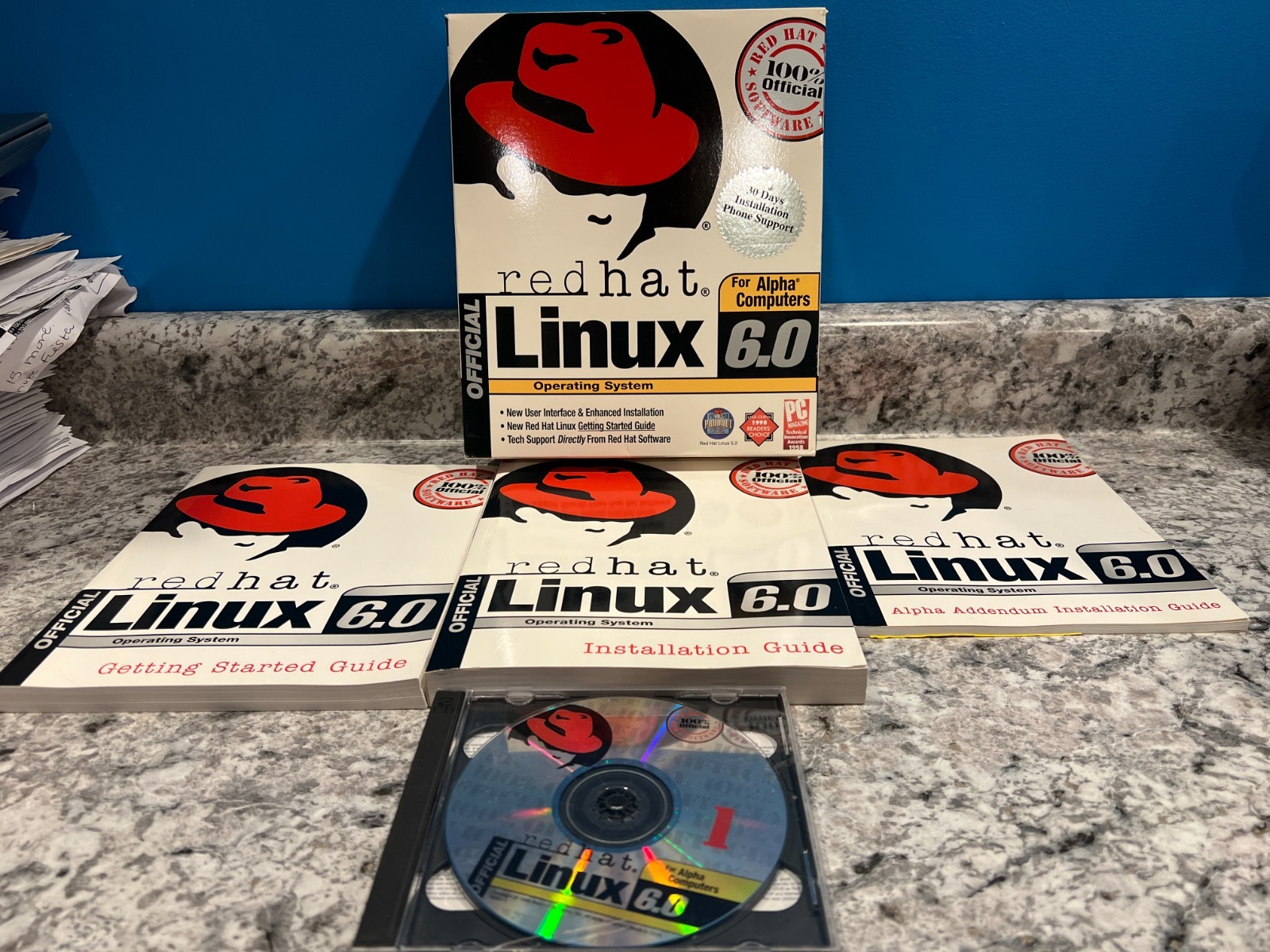 Official Red Hat Linux 6.0 For Alpha Computers – Big Box Complete CIB